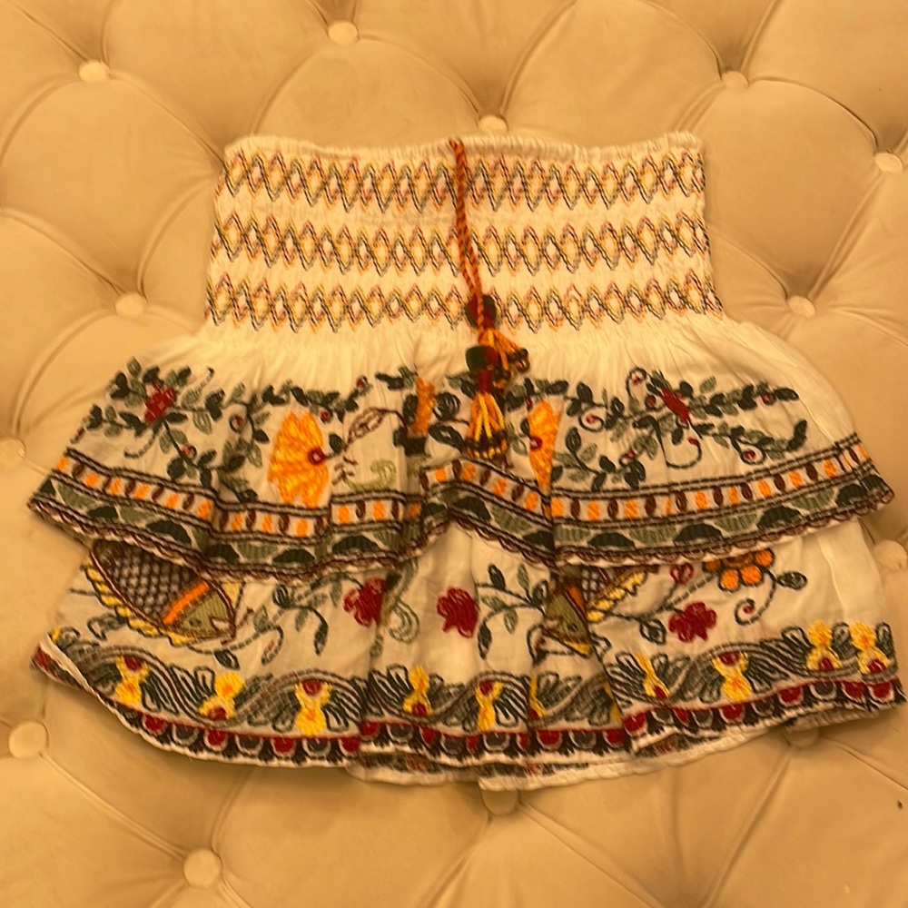 Skirt Embroidered smocked mini nbw